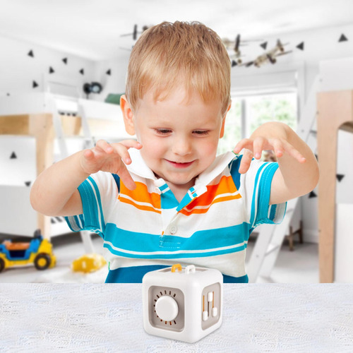 Cubo De Juguete Antiestrés Cubo Sensorial Fidget Con Interru