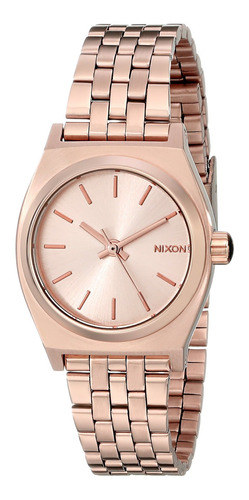 Reloj Mujer Nixon A399897 Cuarzo 24mm Pulso Oro Rosa En