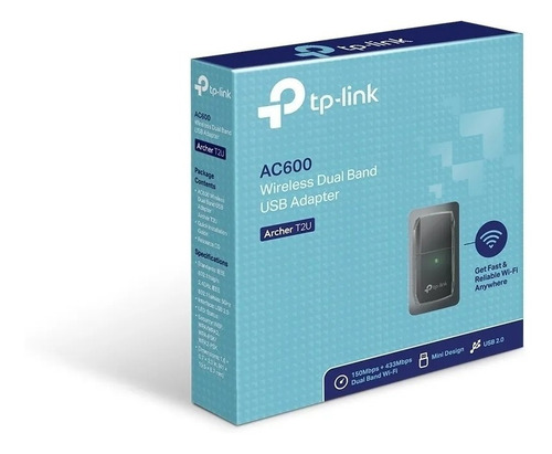 Imagen 2 de 7 de Placa Adapador Wifi Usb Tp Link Archer T2u Bandadual 600mbps