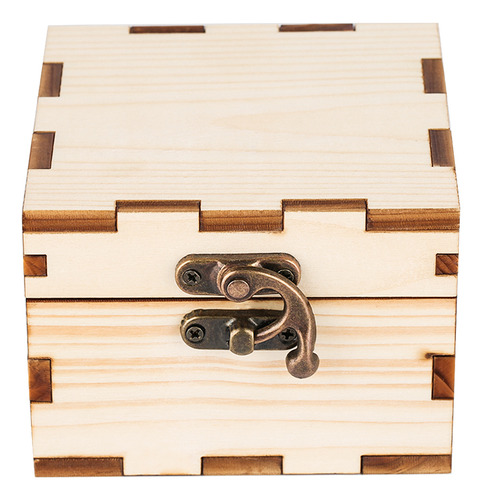 Caja De Madera Cuadrada For Guardar Relojes, Portátil