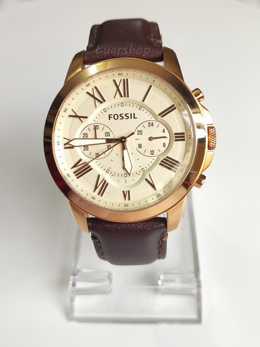 Relógio Masculino Fossil Cronografo Fs4991 Dourado