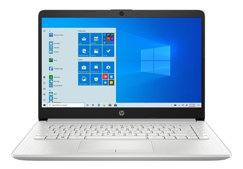 Notebook HP 14-cf2533la plata natural 14", Intel Core i3 10110U  4GB de RAM 256GB SSD, Intel UHD Graphics 620 1366x768px Windows 11 Home