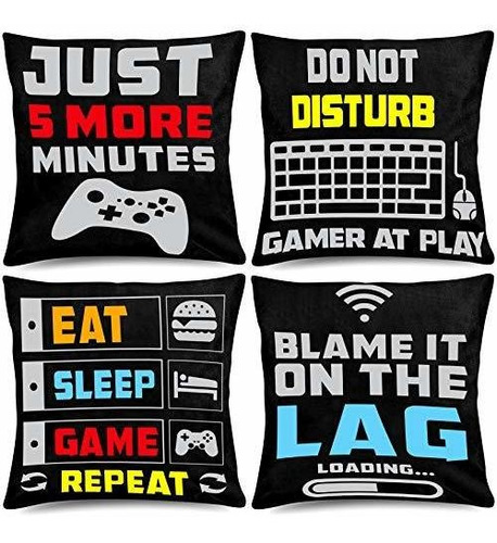 Cojines Whaline - Almohada Para Videojuegos De 18 X 18 Pulga