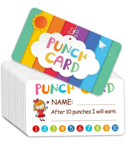 Punch Card, 100pcs Reward Incentive Card For Teacher, Behavi