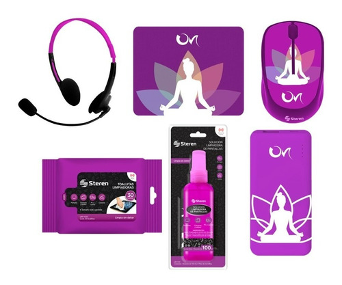 Steren Mouse Y Accesorios Para Computo Epack-bts02 Morado