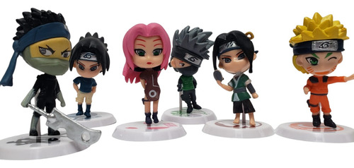  Figuras X 6 Colección Naruto Base Diseño