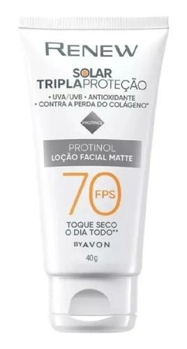 Protetor Solar Facial Avon Renew Fps70 40g