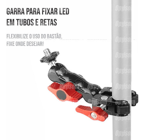 Bastão Rgb Godox Tl30 Bluetooth Com Suporte Garra Clamp Cor da estrutura Preto Cor da luz BRANCO QUENTE, FRIO E RGB 127/220V