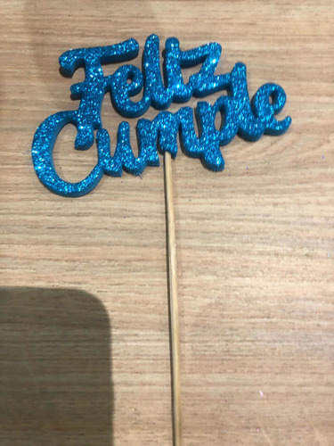 Pinche De Goma Eva Feliz Cumple Metalizado Con Gibre