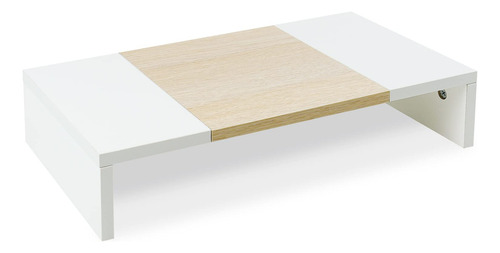 Soporte Para Monitor Teamix Wood Con Almacenamiento De 20 Pu