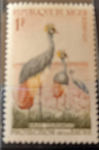 Sello Postal - Niger - Proteccion De La Fauna - Grulla 1959