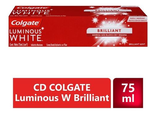 Crema Pasta Dental Colgate Luminous White 75ml