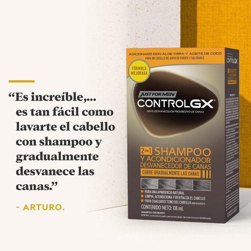 Just For Men Control Gx 2 En 1 Shampoo Y Acondicionador