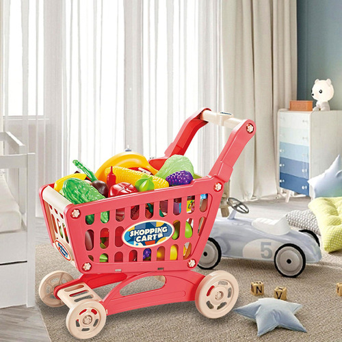 Trolley Play Set Supermercado Carretilla De Mano Juguete