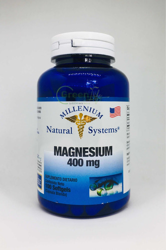 Magnesio 400mg X100 Softgels Magnesium Natural Systems
