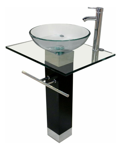 Esatto ® Mueble De Baño Lavabo Cristal Cromo Espejo Mv-003