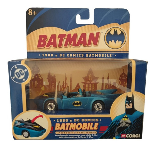 Imagen 1 de 3 de Batimovil Batman Dc Comics 1980´s Corgi Escala 1:43 Azul