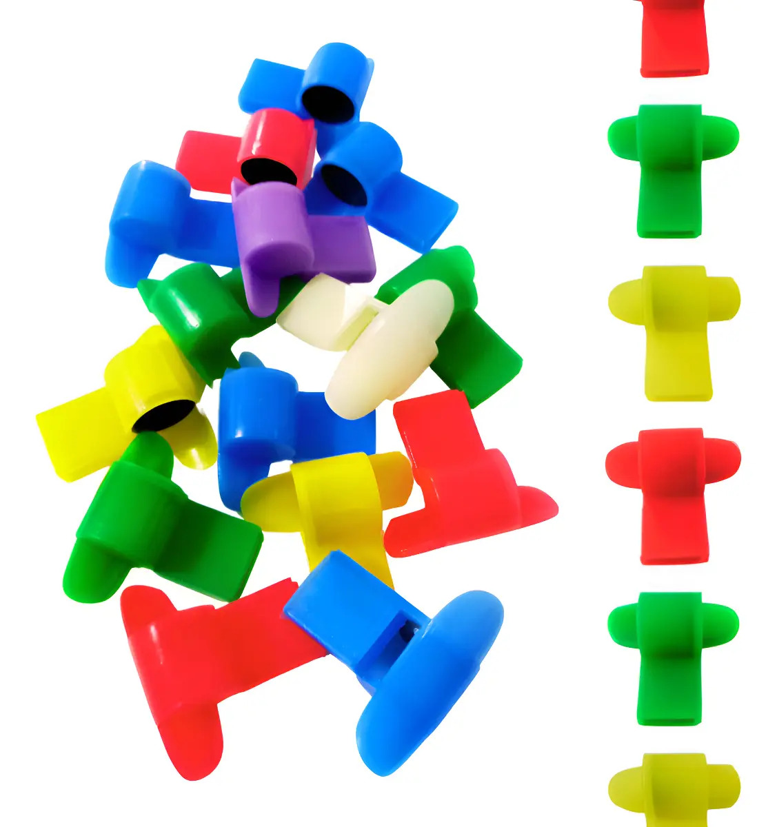 100 Apito Juiz Brinquedo Infantil P/ Lembrancinha Cor Sortidas