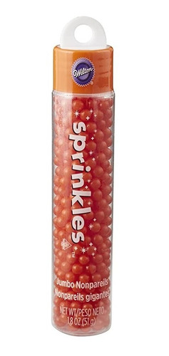 Granillo Sprinkles Perla De Azúcar Naranja 51 Gr. Wilton