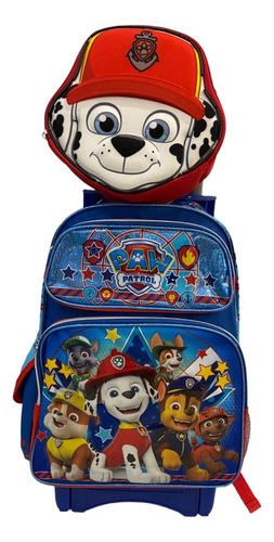 Paw Patrol Mochila Mod A17972 Llantas Gel Y Lonchera