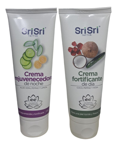 Srisri- Crema Rejuvenedora + Crema Fortificante De 100g X2