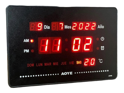 Reloj De Pared Y Mesa Digital Led Con Alarma Temperatura