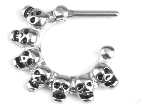 Piercing De Anillo De Nariz Con De Septo De Calavera De