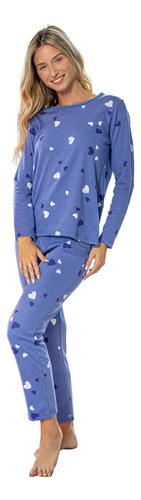 Pijama De Interlock Estampado Susurro Talles Grandes 
