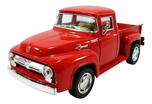 Miniatura Ford Pickup F-100 de metal rojo 1956 KT5385d