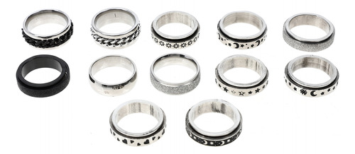 Anillos De Plata De Ley Para Hombre, Anillos Para Aliviar El