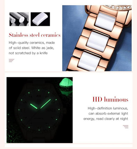 Olevs Reloj Para Mujer Reloj De Pulsera Automático Con Diama