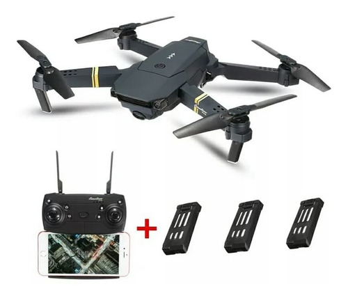 Drone Eachine E58 Video 2 Mp Plegable Wifi Con 3 Baterias
