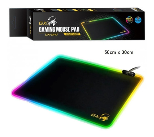Imagen 3 de 3 de Mouse Pad Alfombrilla Gamer Retroiluminada Rgb Antideslizant