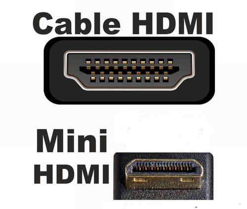 Imagen 2 de 7 de Cable Hdmi A Mini Hdmi 1 Mts 1080p Camara Tablet