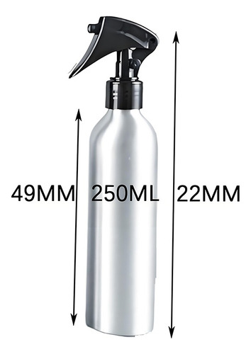 Botella De Aluminio Con Atomizador Mini Trigger 250ml -3pz