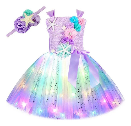 Vestido De Princesa Sirena Para Niñas  Fiesta Temática Oceán
