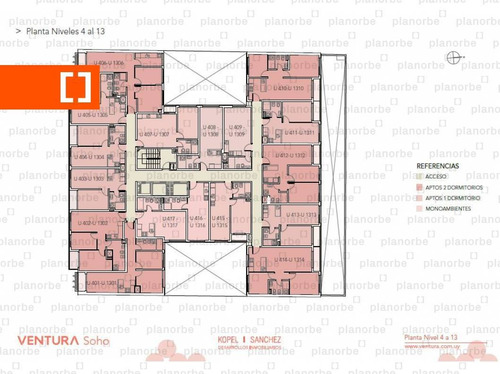 Venta De Apartamento Obra Construcción 2 Dormitorios En Palermo, Ventura Soho Unidad 702