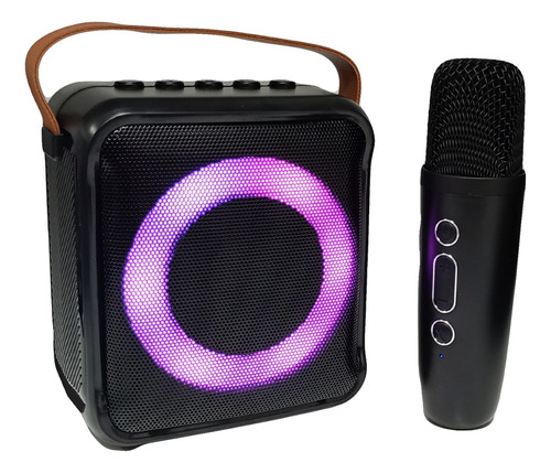 Kit Parlante Y Micrófono Karaoke Con Luz Rgb Bluetooth K1