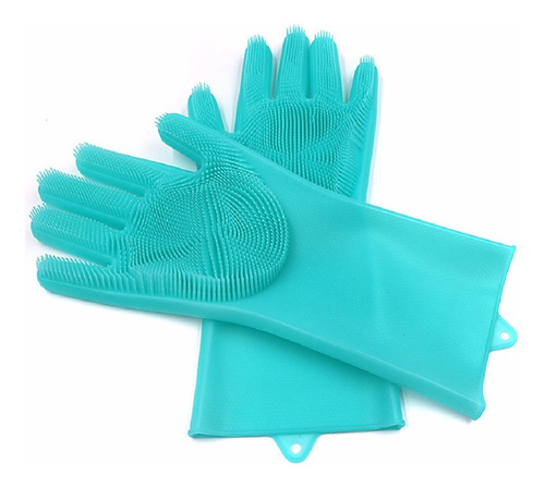 Guantes Silicona X 2 Esponjas Multiuso Lavaplatos Cocina