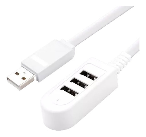 Splitter Alargador Hub Usb X3 Zapatilla Usb 2.4a 1.20 Cm