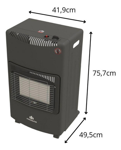 Aquecedor De Ambiente À Gás Progás Pram-03 Fácil Programação