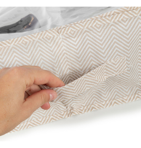 Organizador Caja De Guardado Bajo Cama Zapatos 12 Pares Color Marrón Claro