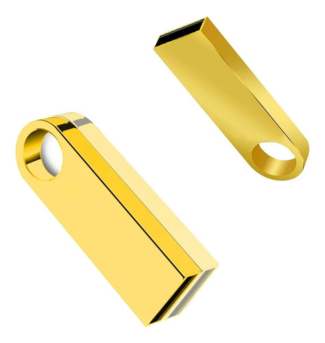 Pendrive De Metal Dorado 32gb Con Logo - Material Pop