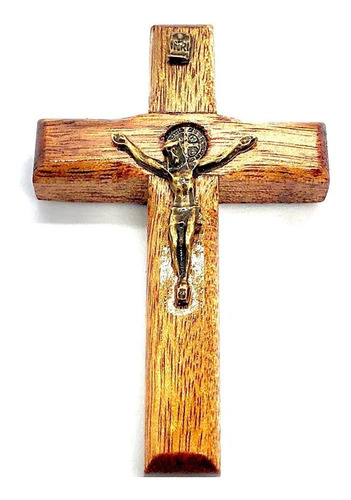 Crucifixo Carro Parede Cruz Sagrada Medalha São Bento Stlr 4