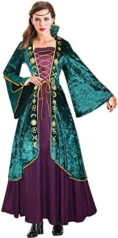 Disfraz Medieval De Bruja Para Mujer Talla Grande Vestido De