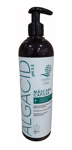 Mascara Capilar Algacid Ph 5.5  Marina Vital Crema Acida 500