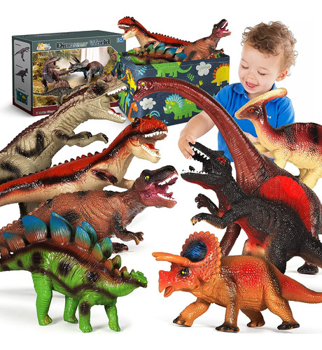 Sets De Muñecos 8 Juguetes De Dinosaurio