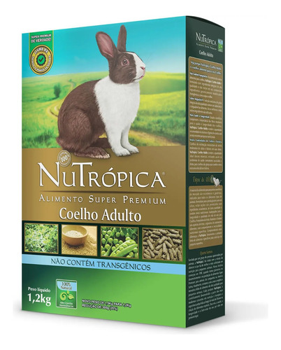 Nutrópica Coelho Adulto 1,2 Kg Ração Super Premium 