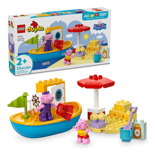 Lego Duplo Excursión En Barco De Peppa Pig 23 Pcs Mod 10432