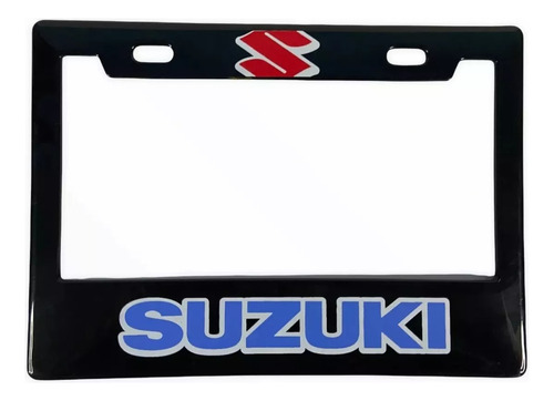 Marco Portaplaca Moto Logo Suzuki Placa Grande